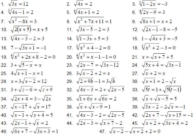 43 Solving Radical Equations Worksheet Worksheet Resource